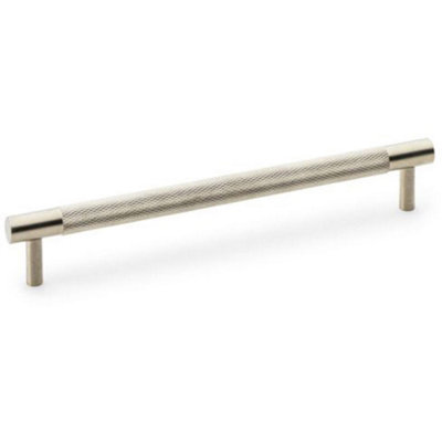 Knurled T Bar Door Pull Handle - Satin Nickel - 192mm Centres Premium Drawer