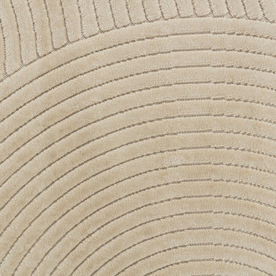 KOANA In- & Outdoor 3D High & Low Pile Textured Beige Area Rug 160 x 220 cm