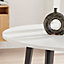 Koko White Round Dining Table with Black Legs 100cm