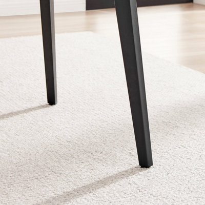 Koko White Round Dining Table with Black Legs 100cm