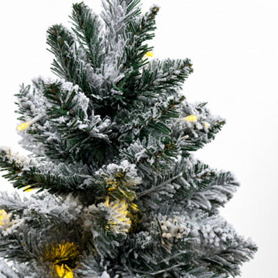 KOKOMA 65cm Mini Christmas Tree, Imperial Snow Flocked Tabletop ...