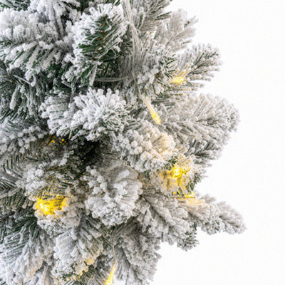 KOKOMA 65cm Mini Christmas Tree, Imperial Snow Flocked Tabletop ...