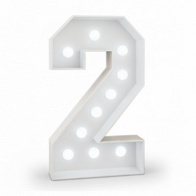 KOKOMA LED Light Up Number for Party Decoration Number 2