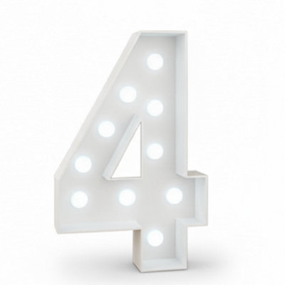 KOKOMA LED Light Up Number for Party Decoration Number 4