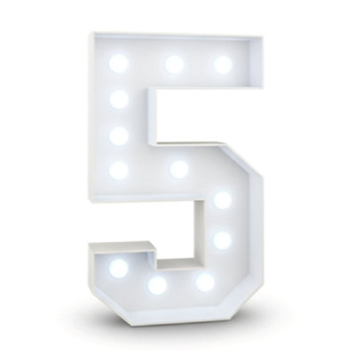 KOKOMA LED Light Up Number for Party Decoration Number 5