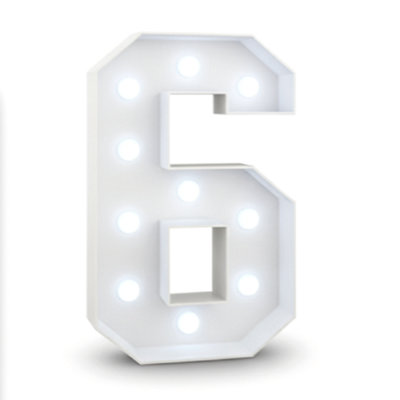 KOKOMA LED Light Up Number for Party Decoration Number 6