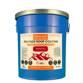 Kolourseal Roof Paint - Terracotta Clay - Water Proofs - Stops Moss Growth - Vibrant Colours - 10 Year Lifespan