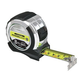 Komelon 8m /26ft PowerBlade Tape Measure MPT87M Magnetic Hi-Viz Blade KOMMPT826E