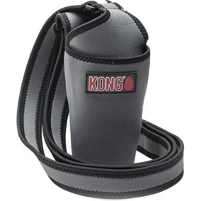 KONG H2O Dog Water Bottle Caddy Holder Carrier Neoprene Black