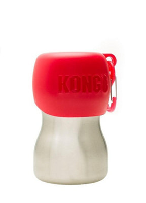 KONG H2O Portable Dog Drinking Bottle Pet Water Bottle Stainless Steel Small