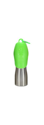 KONG H2O Portable Dog Water Bottle Travel Walking Stainless Steel 740ml Green