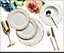 KONIGTUM Luxury White and Gold 24 Piece New Bone China Dinnerware Set for 6 People KOR-SS