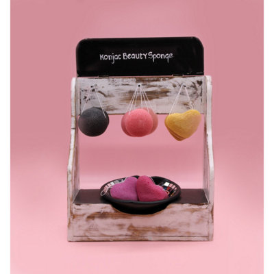 Konjac Sponge Display Stand - Natural Facial & Body Cleansing Tool