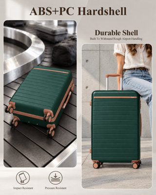 KONO 20/24/28Inch Hard Shell ABS+PC Travel Cabin Suitcase, Check-in ...
