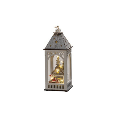 Konstsmide Christmas Lights/LED Winter Christmas Village Wooden Lantern