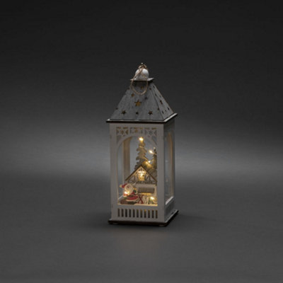 Konstsmide Christmas Lights/LED Winter Christmas Village Wooden Lantern
