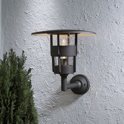 Konstsmide Classic Freja Matt Black Wall Light IP23