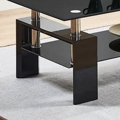 Kontrast Coffee Table High Gloss Coffee Table for Living Room Centre Table Tea Table for Living Room Furniture Black