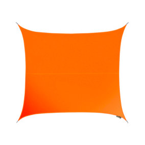 Kookaburra 2m Square Water Resistant Orange Garden Patio Sun Shade Sail Canopy 96.5% UV Block with Free Rope