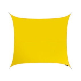 Kookaburra 2m Square Water Resistant Yellow Garden Patio Sun Shade Sail Canopy 96.5% UV Block with Free Rope
