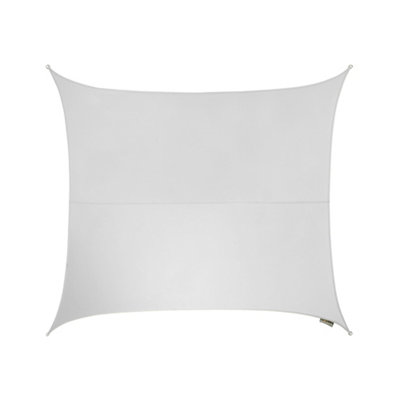 Kookaburra 2m Square Waterproof Polar white Garden Patio Sun Shade Sail Canopy 98% UV Block with Free Rope