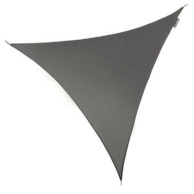 Kookaburra 2m Triangle Water Resistant Charcoal Garden Patio Sun Shade Sail Canopy 96.5% UV Block with Free Rope