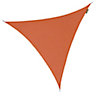 Kookaburra 2m Triangle Water Resistant Terracotta Garden Patio Sun Shade Sail Canopy 96.5% UV Block with Free Rope