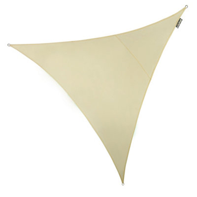 Kookaburra 2m Triangle Waterproof Ivory Garden Patio Sun Shade Sail ...