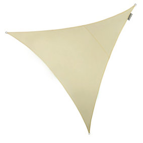 Kookaburra 2m Triangle Waterproof Ivory Garden Patio Sun Shade Sail Canopy 98% UV Block with Free Rope