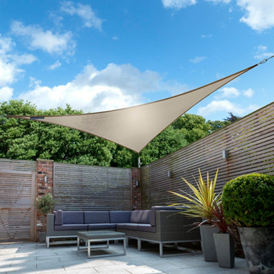 Kookaburra 2m Triangle Waterproof Mushroom Garden Patio Sun Shade Sail Canopy 98% UV Block with Free Rope