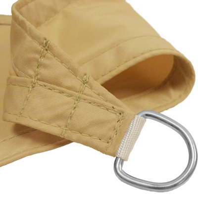 Kookaburra 2m Triangle Waterproof Sand Garden Patio Sun Shade Sail Canopy 98% UV Block with Free Rope - 3