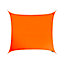 Kookaburra 3.6m Square Water Resistant Orange Garden Patio Sun Shade Sail Canopy 96.5% UV Block with Free Rope