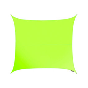 Kookaburra 3.6m Square Waterproof Lime Garden Patio Sun Shade Sail Canopy 98% UV Block with Free Rope