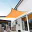 Kookaburra 3.6m Square Waterproof Orange Garden Patio Sun Shade Sail Canopy 98% UV Block with Free Rope