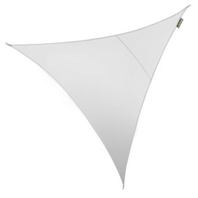 Kookaburra 3.6m Triangle Water Resistant Polar White Garden Patio Sun Shade Sail Canopy 96.5% UV Block with Free Rope