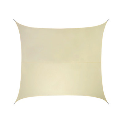 Kookaburra 3m Square Water Resistant Ivory Garden Patio Sun Shade Sail Canopy 96.5% UV Block with Free Rope