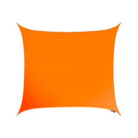 Kookaburra 3m Square Waterproof Orange Garden Patio Sun Shade Sail Canopy 98% UV Block with Free Rope