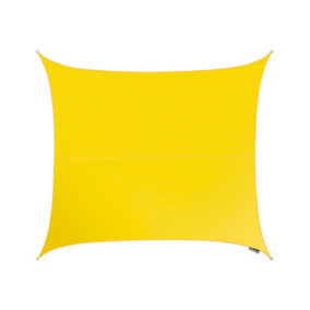 Kookaburra 3m Square Waterproof Yellow Garden Patio Sun Shade Sail Canopy 98% UV Block with Free Rope