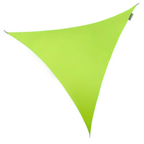 Kookaburra 3m Triangle Water Resistant Lime Green Garden Patio Sun Shade Sail Canopy 96.5% UV Block with Free Rope