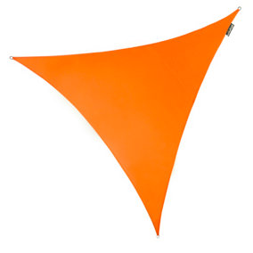 Kookaburra 3m Triangle Waterproof Orange Garden Patio Sun Shade Sail Canopy 98% UV Block with Free Rope