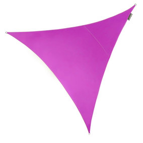 Kookaburra 3m Triangle Waterproof Purple Garden Patio Sun Shade Sail Canopy 98% UV Block with Free Rope