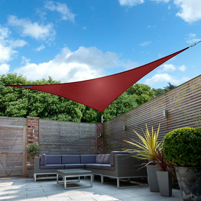 Kookaburra 3m Triangle Waterproof Wine Garden Patio Sun Shade Sail Canopy 98% UV Block with Free Rope