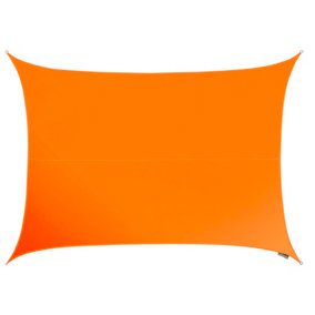 Kookaburra 3m x 2m Rectangle Waterproof Orange Garden Patio Sun Shade Sail Canopy 98% UV Block with Free Rope
