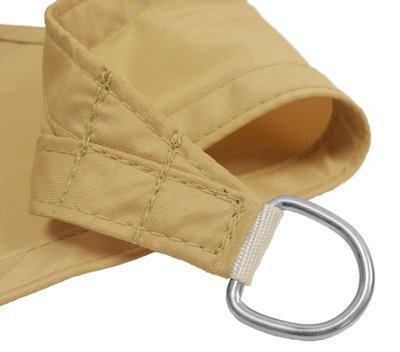 Kookaburra 3m x 2m Rectangle Waterproof Sand Garden Patio Sun Shade Sail Canopy 98% UV Block with Free Rope - 3
