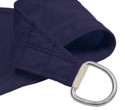 Kookaburra 4m x 3m Rectangle Waterproof Blue Garden Patio Sun Shade Sail Canopy 98% UV Block with Free Rope - 3