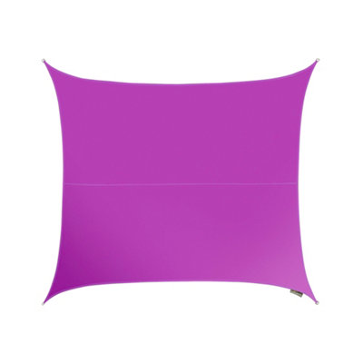 Kookaburra 5.4m Square Waterproof Purple Garden Patio Sun Shade Sail Canopy 98% UV Block with Free Rope