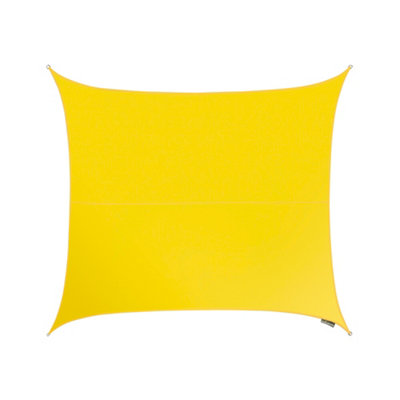 Kookaburra 5.4m Square Waterproof Yellow Garden Patio Sun Shade Sail Canopy 98% UV Block with Free Rope