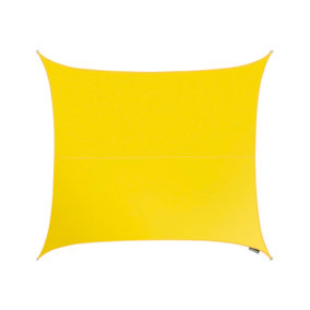Kookaburra 5.4m Square Waterproof Yellow Garden Patio Sun Shade Sail Canopy 98% UV Block with Free Rope