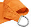 Kookaburra 5m Triangle Waterproof Orange Garden Patio Sun Shade Sail Canopy 98% UV Block with Free Rope