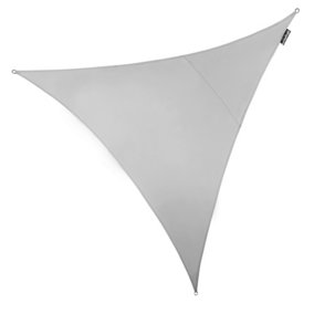 Kookaburra 5m Triangle Waterproof Silver Garden Patio Sun Shade Sail Canopy 98% UV Block with Free Rope